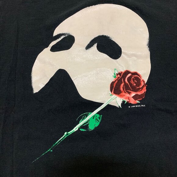 VTG Phantom of the Opera Shirt Men's Large Black 80s Fruit of the Loom 1986 - Picture 4 of 7